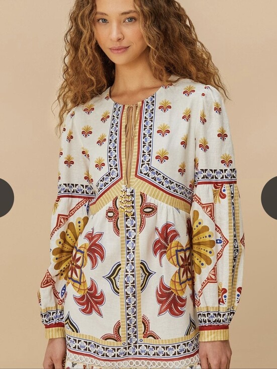 FARM Rio Dresses & Skirts - Farm Rio Marys Tiles mini dress features a vibrant tile pattern .  MED, NWT